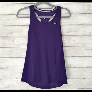 Nike purple Dri fit razor back
